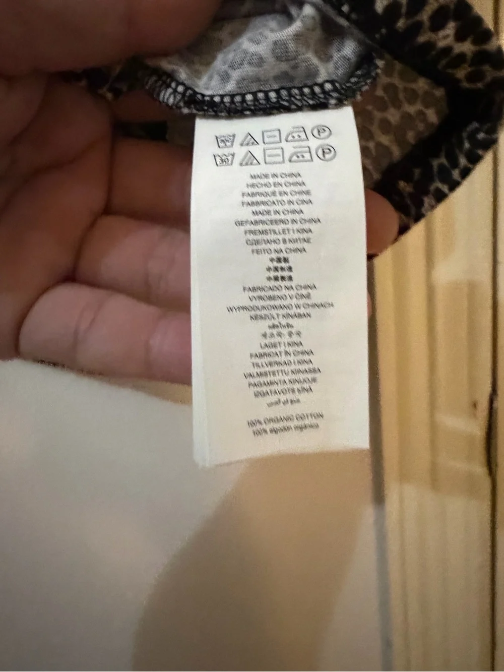 Michael Kors Black and Cream Leopard Print Top